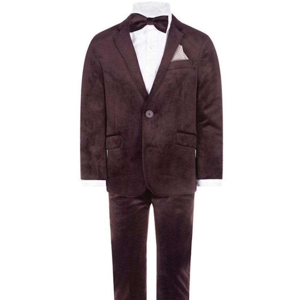 ⚡️Appaman Eggplant Velvet 2 pc Mod Suit 🕺🏽boys size 6⚡️
